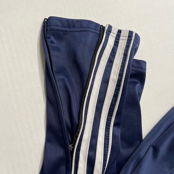 MIK Small Joggers Track Pants Blue 3 White Lines Elastic Waist, 3 - Picture 4 of 9